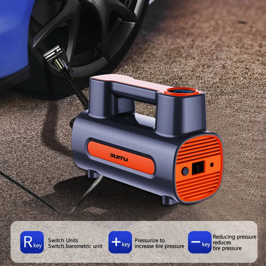 Portable 12V Tire Inflator – Fast Digital Air Compressor for Cars