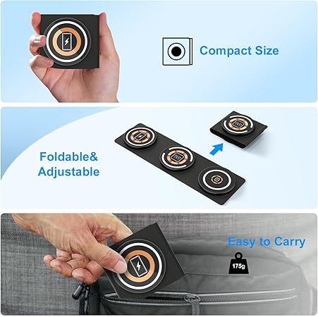 3-in-1 Foldable Wireless Fast Charger – Charge Phone, Watch & Earbuds