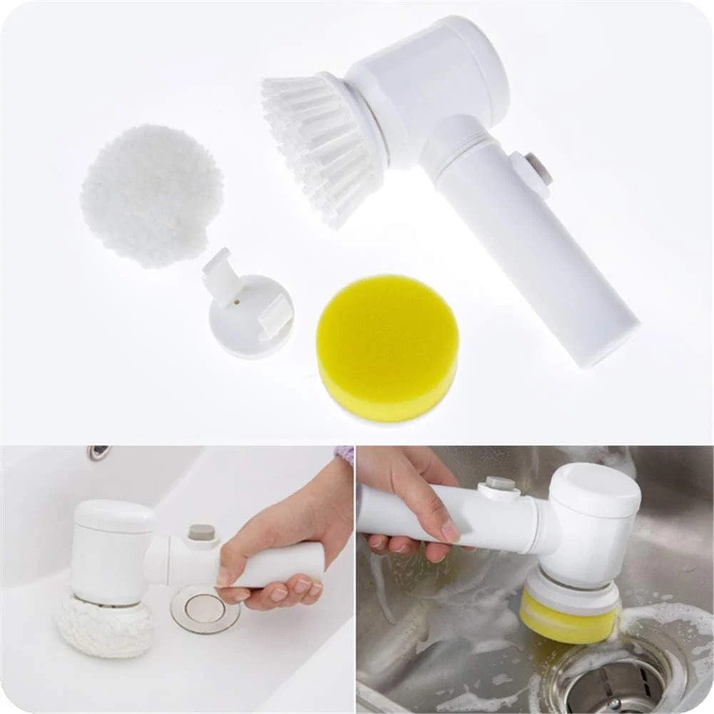5-in-1 Electric Cleaning Brush – Multi-Surface Household Scrubber