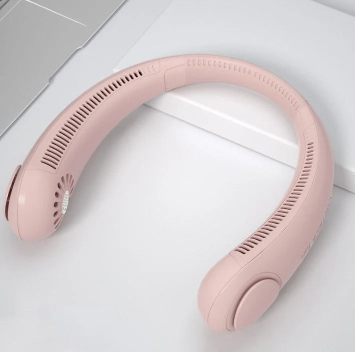 Bladeless Neck Fan – Hands-Free 360° Portable Cooling