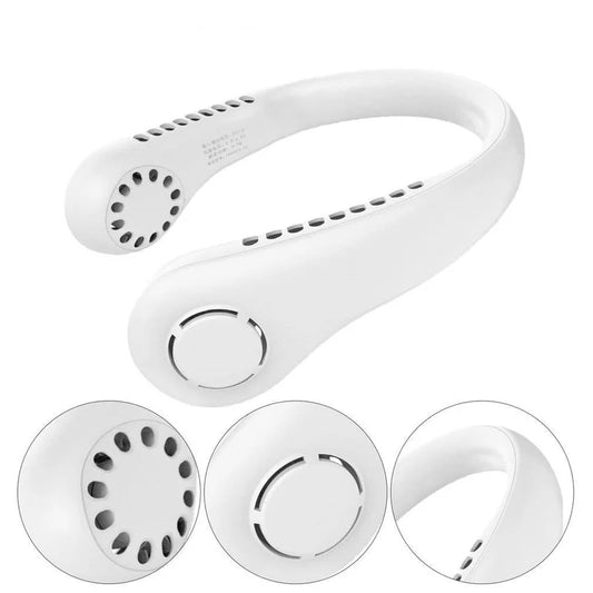 Bladeless Neck Fan – Hands-Free 360° Portable Cooling