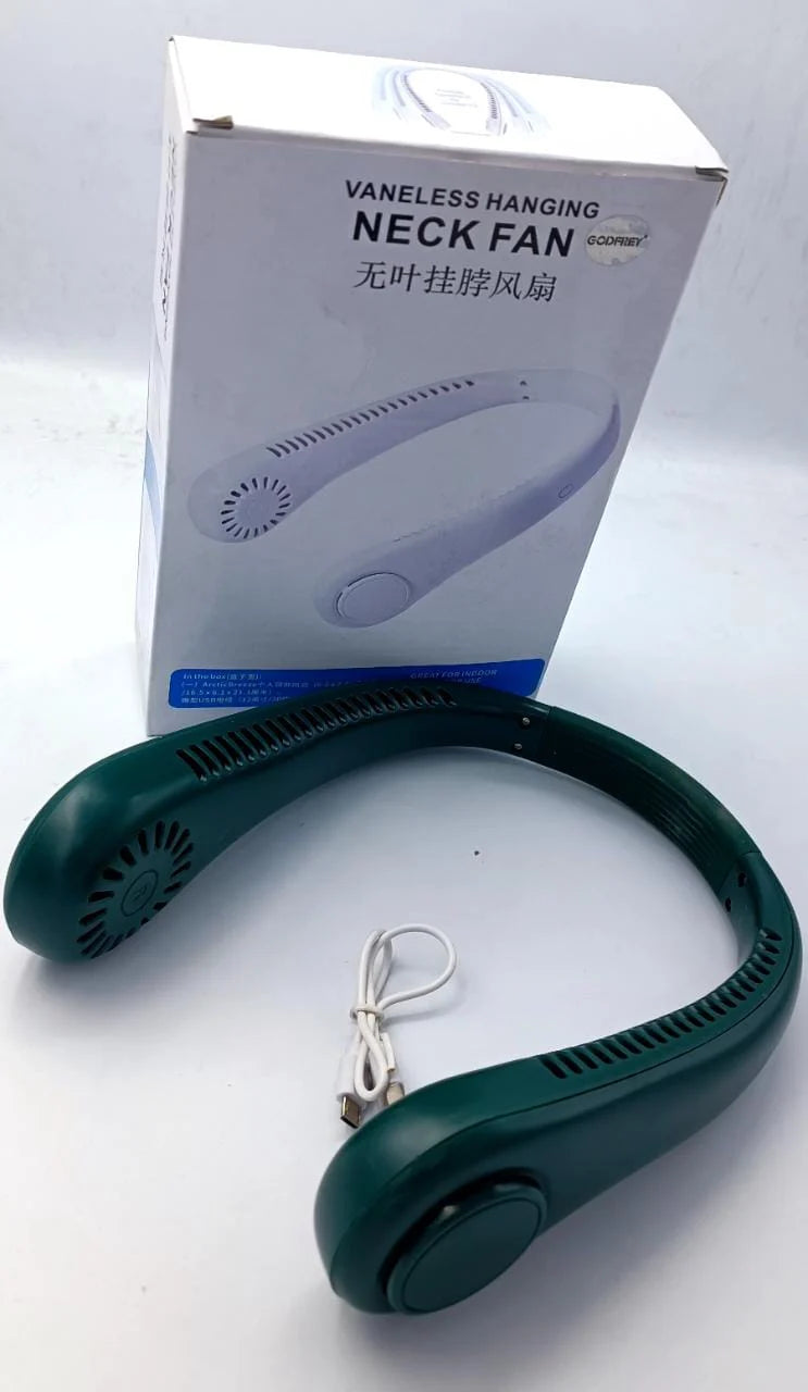 Bladeless Neck Fan – Hands-Free 360° Portable Cooling